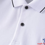 Close-up detail shot of Moncler luxury clothing with logo-detail design