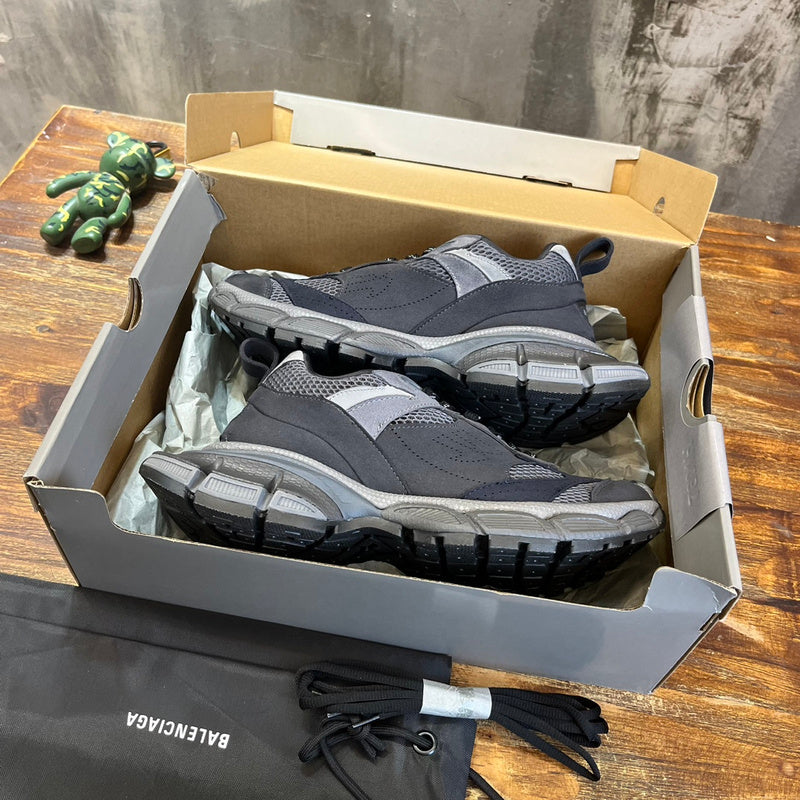 Balenciaga Red Chunky Platform Sneakers - Angled View