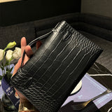 Side view of versatile structured handbag