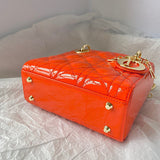 Back view of structured signature women's handbag – women's designer-style accessory