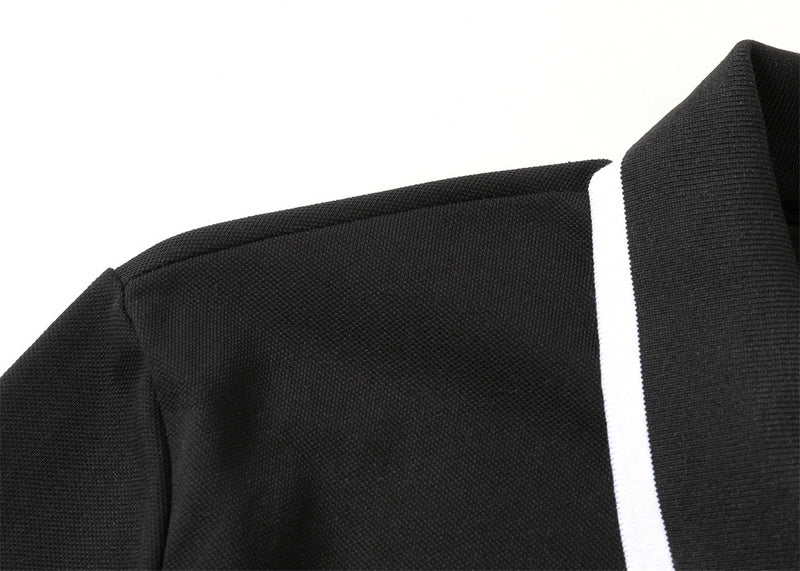 Front view of Polo cotton polo shirt with logo-detail design
