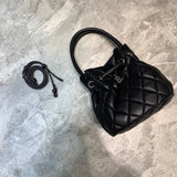 Sleek Faux Leather Handbag - Understated Luxury Look | Women's Premium Handbag #792 - side angle view (image 2) of designer-inspired handbag