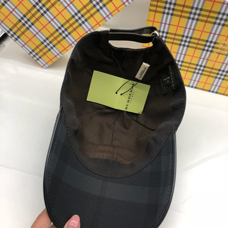 Angled view of Burberry unisex cap