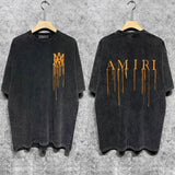 Amiri luxury t-shirt detail shot