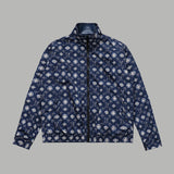 Full styled look of Louis Vuitton luxury clothing with monogram-inspired silhouette
