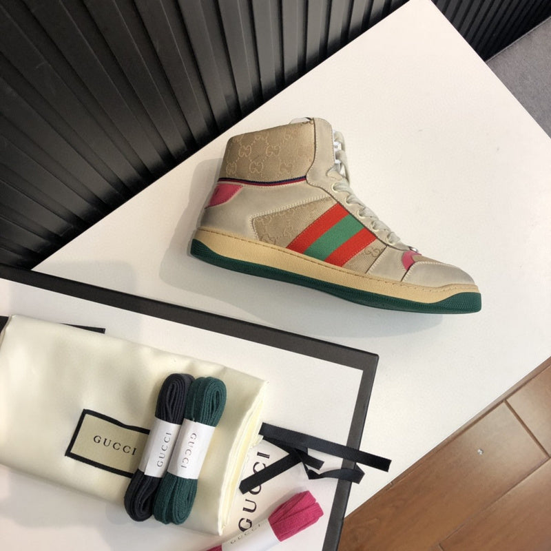 Gucci sneakers detailed view showing premium designer craftsmanship