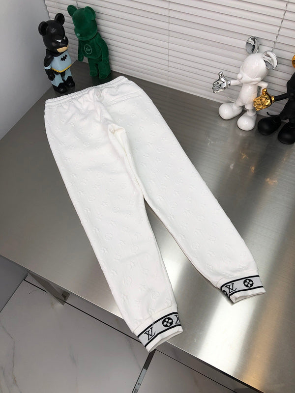 Front view of Louis Vuitton luxury clothing with monogram-inspired silhouette