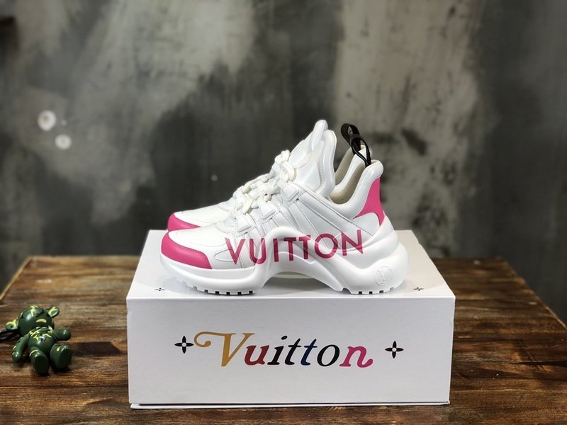 Close-up of Louis Vuitton shoes craftsmanship