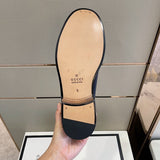 Side profile of Gucci muted earth tones sneakers retro runner design