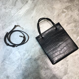 Statement Vegan Leather Handbag - Modern Structured Build | Women's Designer-Inspired Purse #907 - close-up detail shot (image 3) of designer-inspired handbag