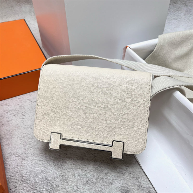 Side view of contemporary structured handbag