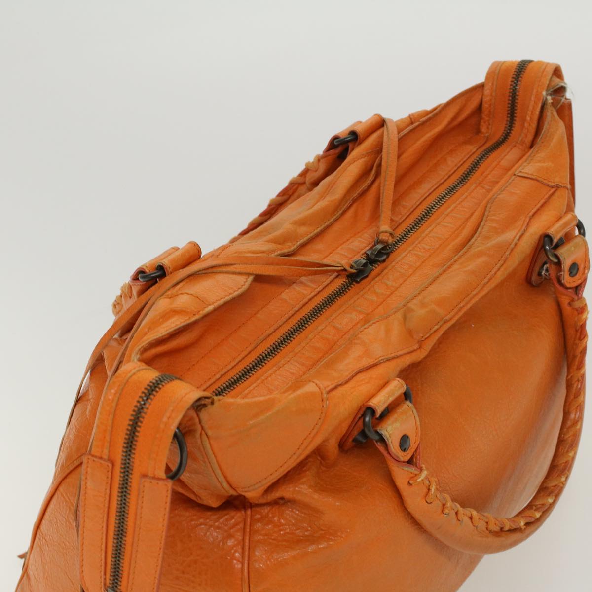 Balenciaga Vero Hand Bag Leather 2way Orange | Designer Luxury Handbag