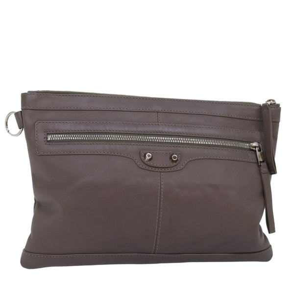 Balenciaga Clutch Bag Leather Gray 273022 — Designer Clutch Bag