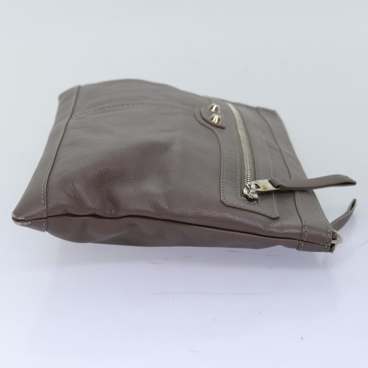 Balenciaga Clutch Bag Leather Gray 273022 — Designer Clutch Bag