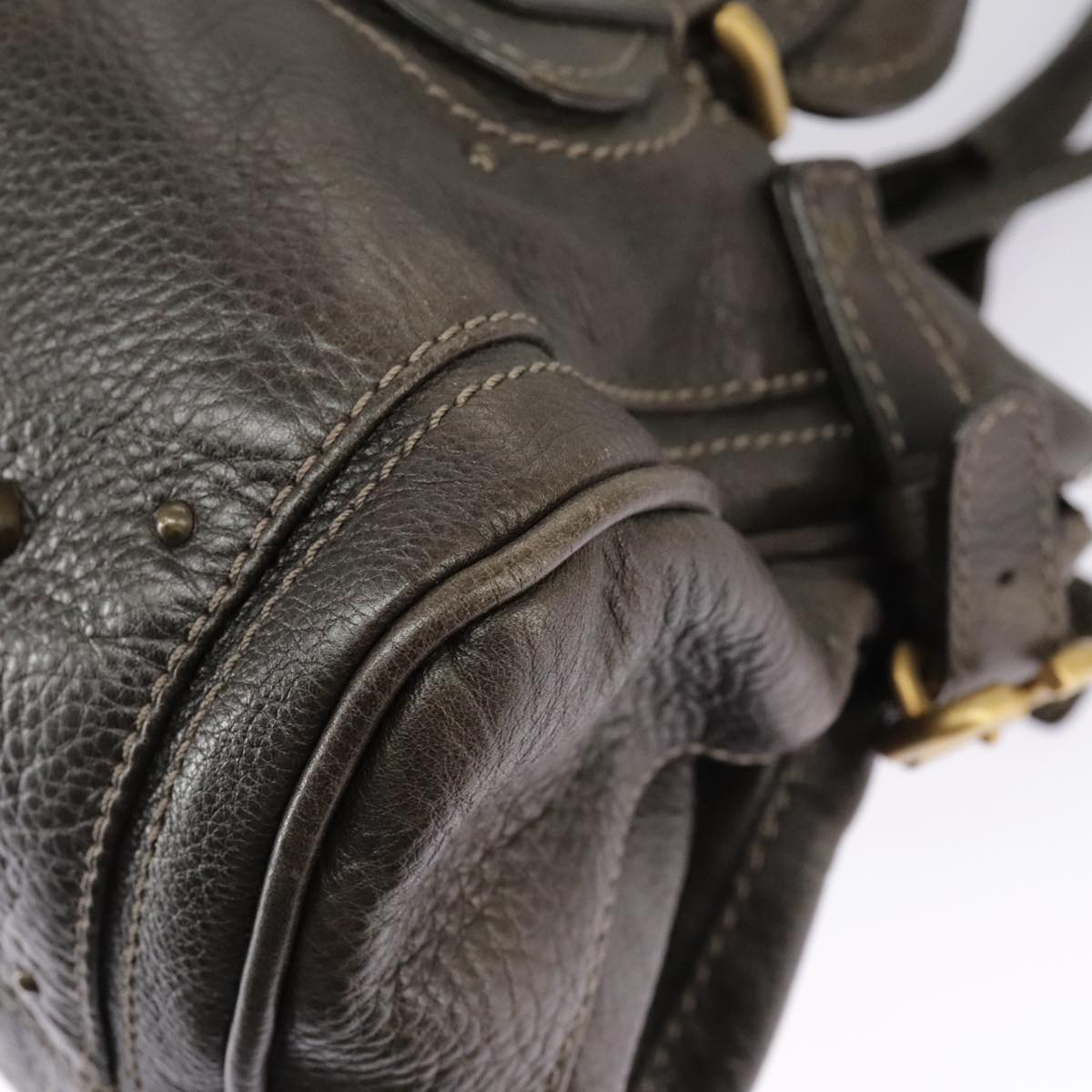 Chloe designer handbag leather closeup detail