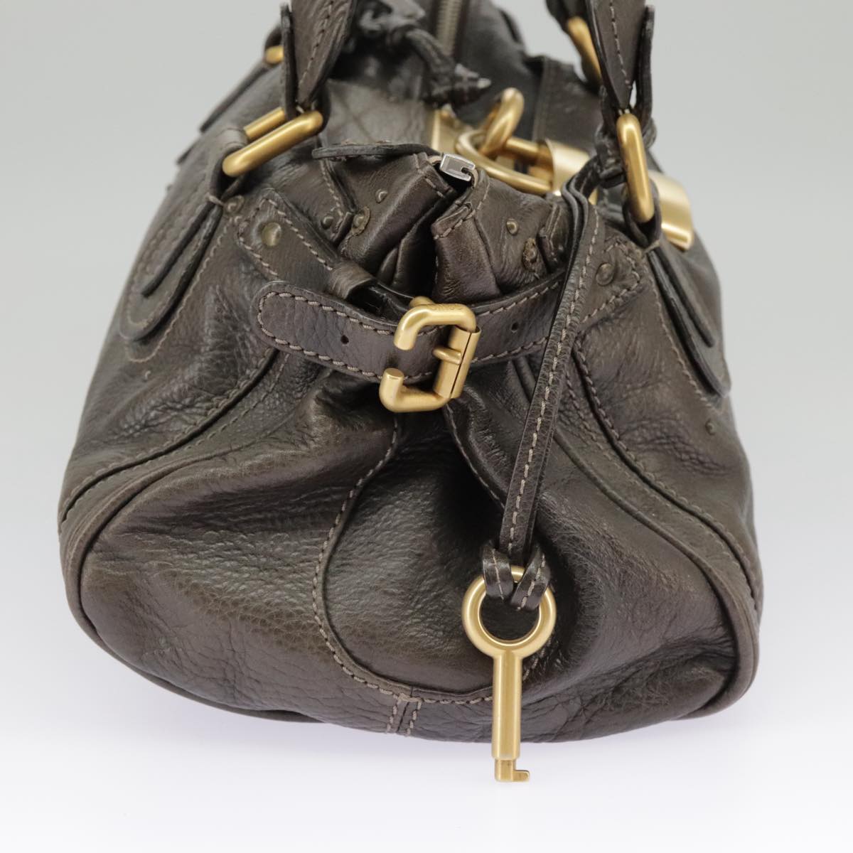Side view of Chloe handbag Brown premium designer bag