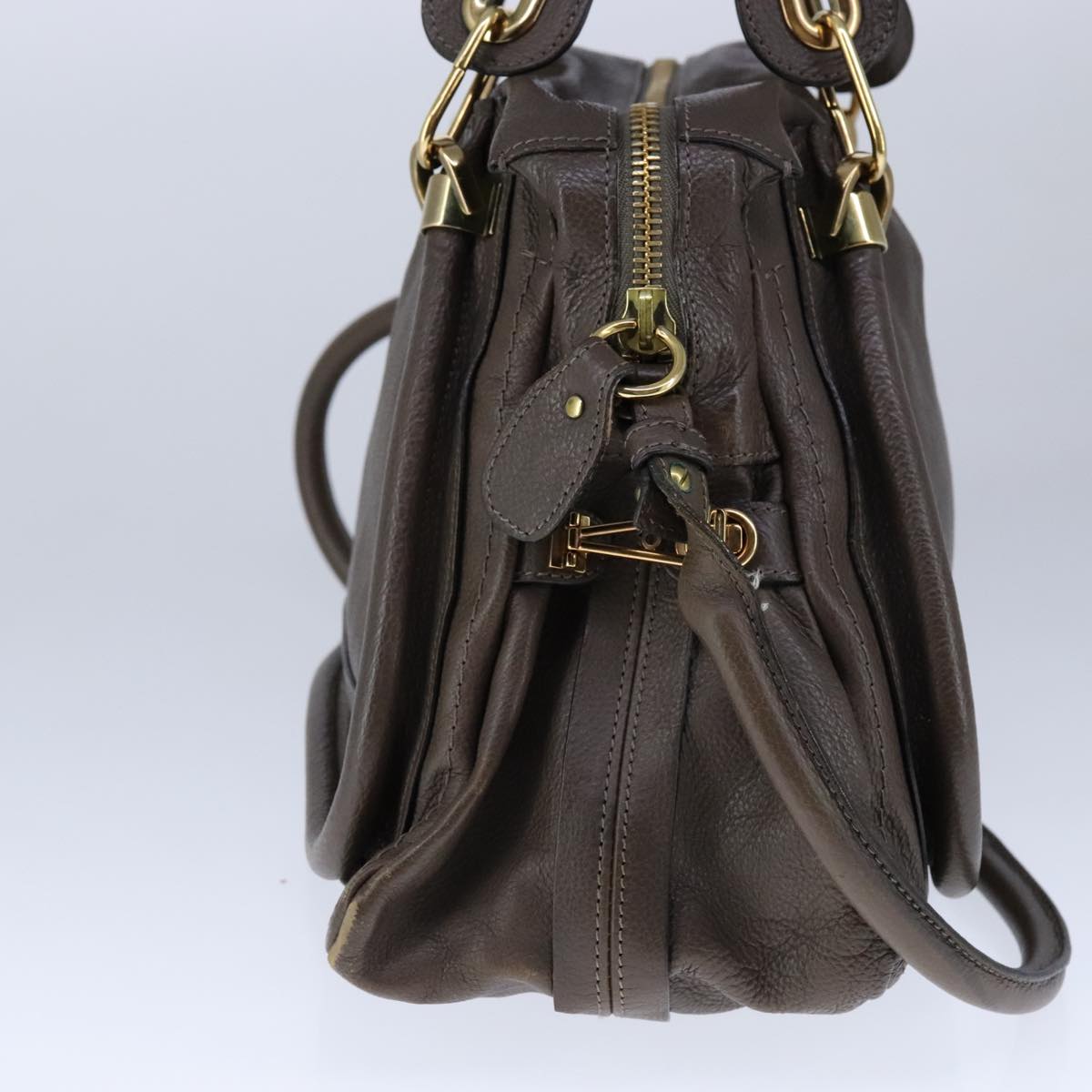 Chloe authentic luxury handbag Brown leather craftsmanship