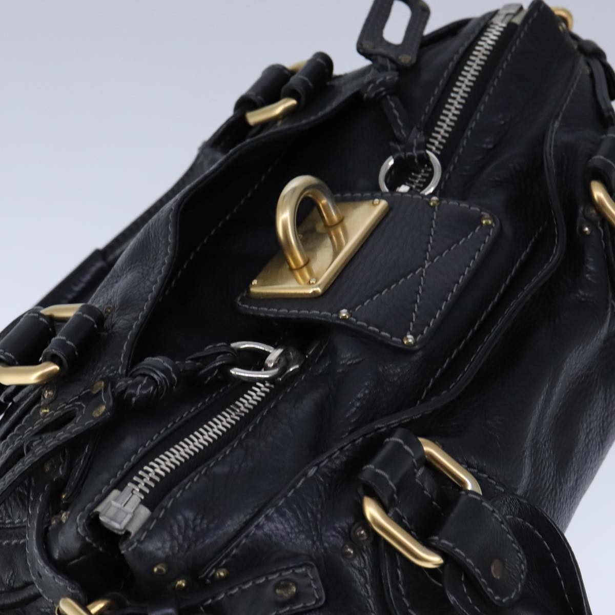 Chloe designer handbag leather closeup detail