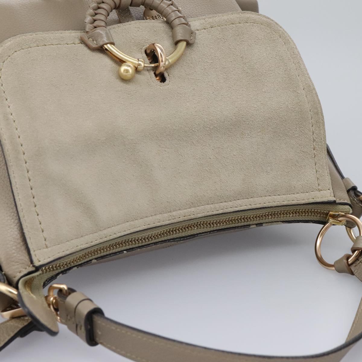 Side view of See by Chloe shoulder bag Beige premium designer bag