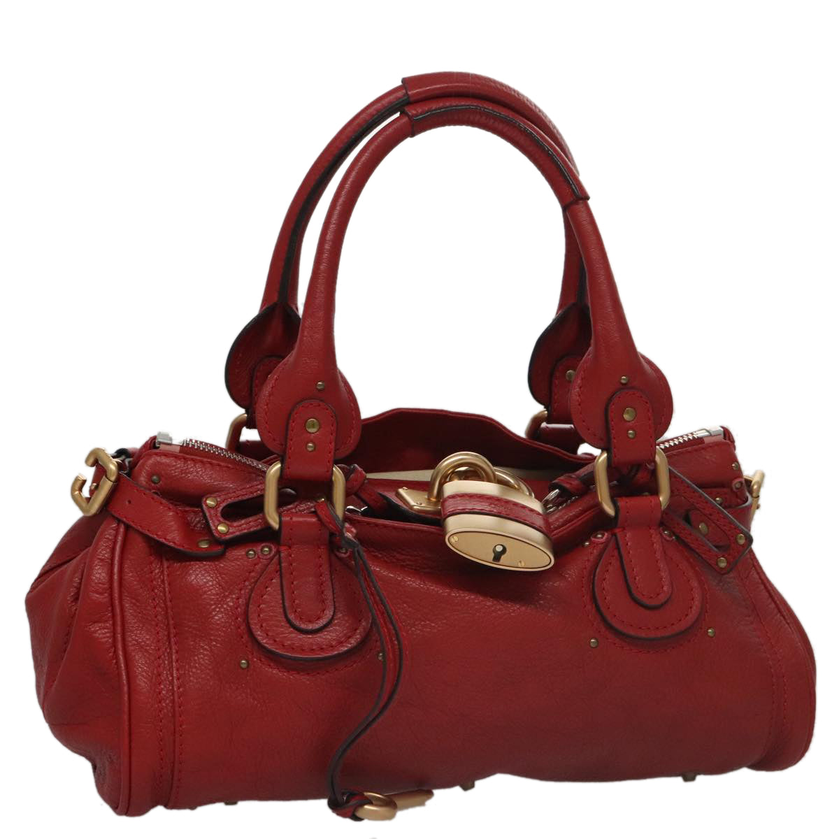 Chloe women's handbag Red luxury designer leather
