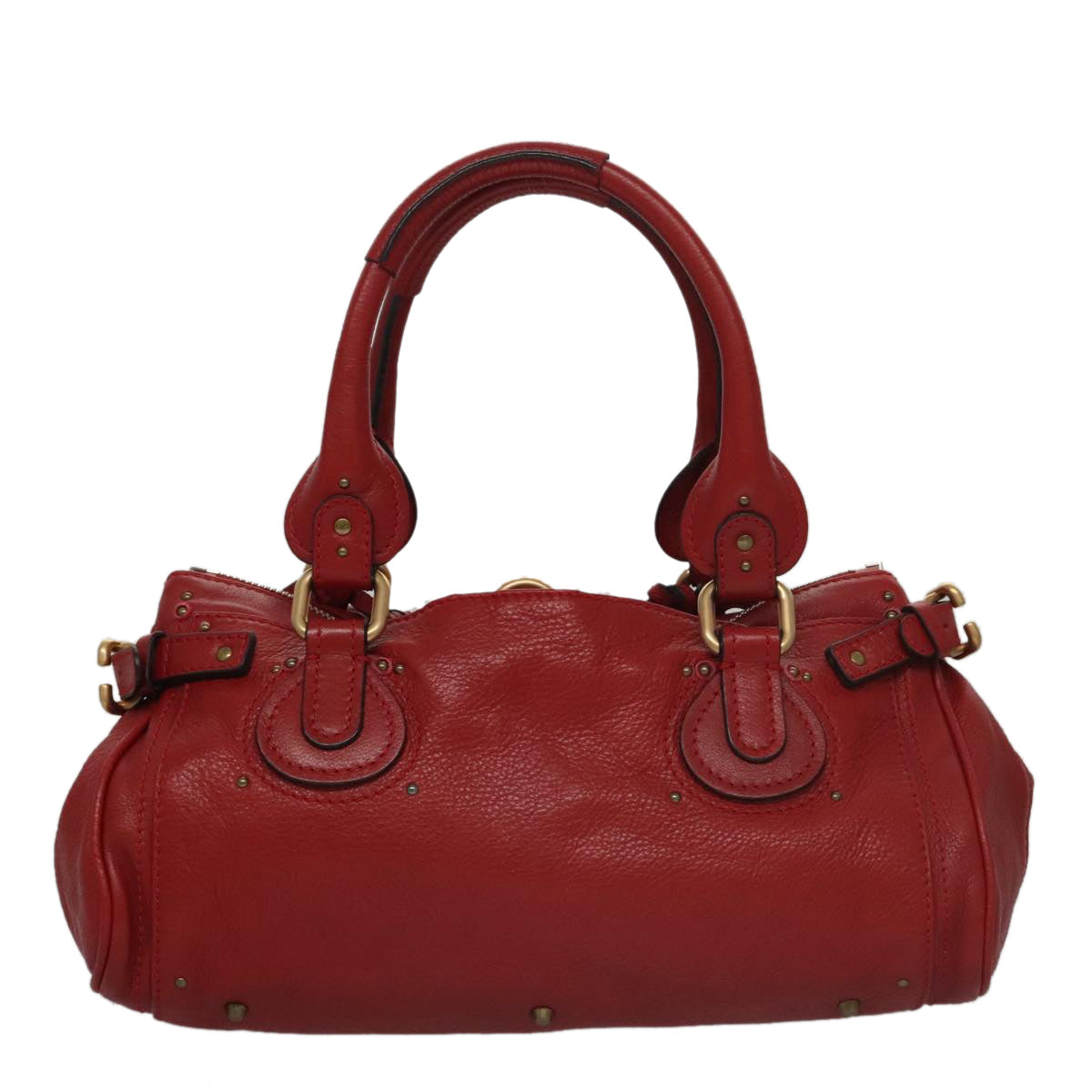 Side view of Chloe handbag Red premium designer bag