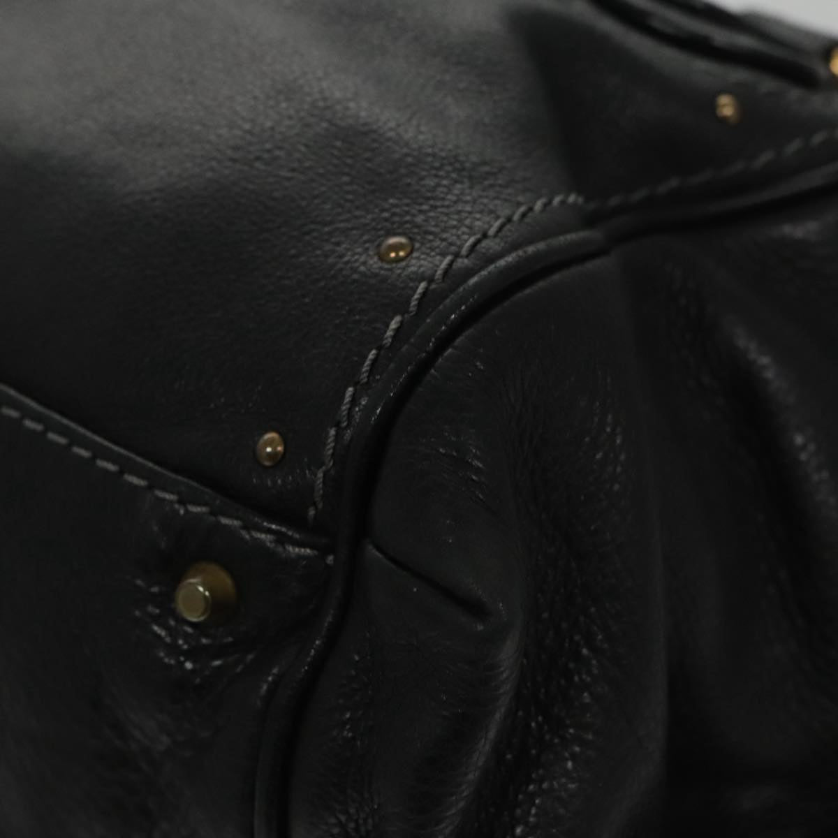 Chloe authentic luxury handbag Black leather craftsmanship