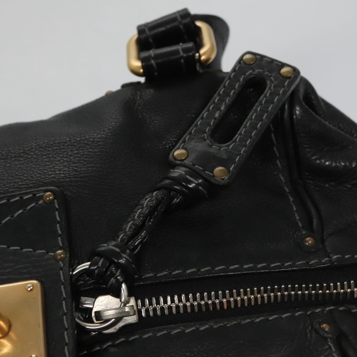 Side view of Chloe handbag Black premium designer bag