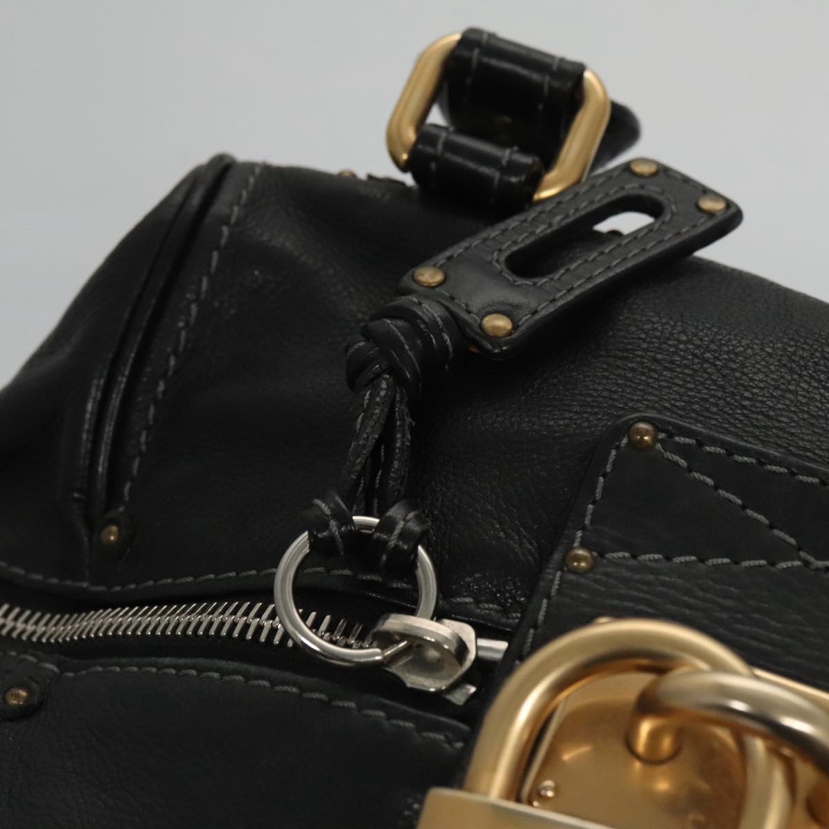 Chloe authentic luxury handbag Black leather craftsmanship