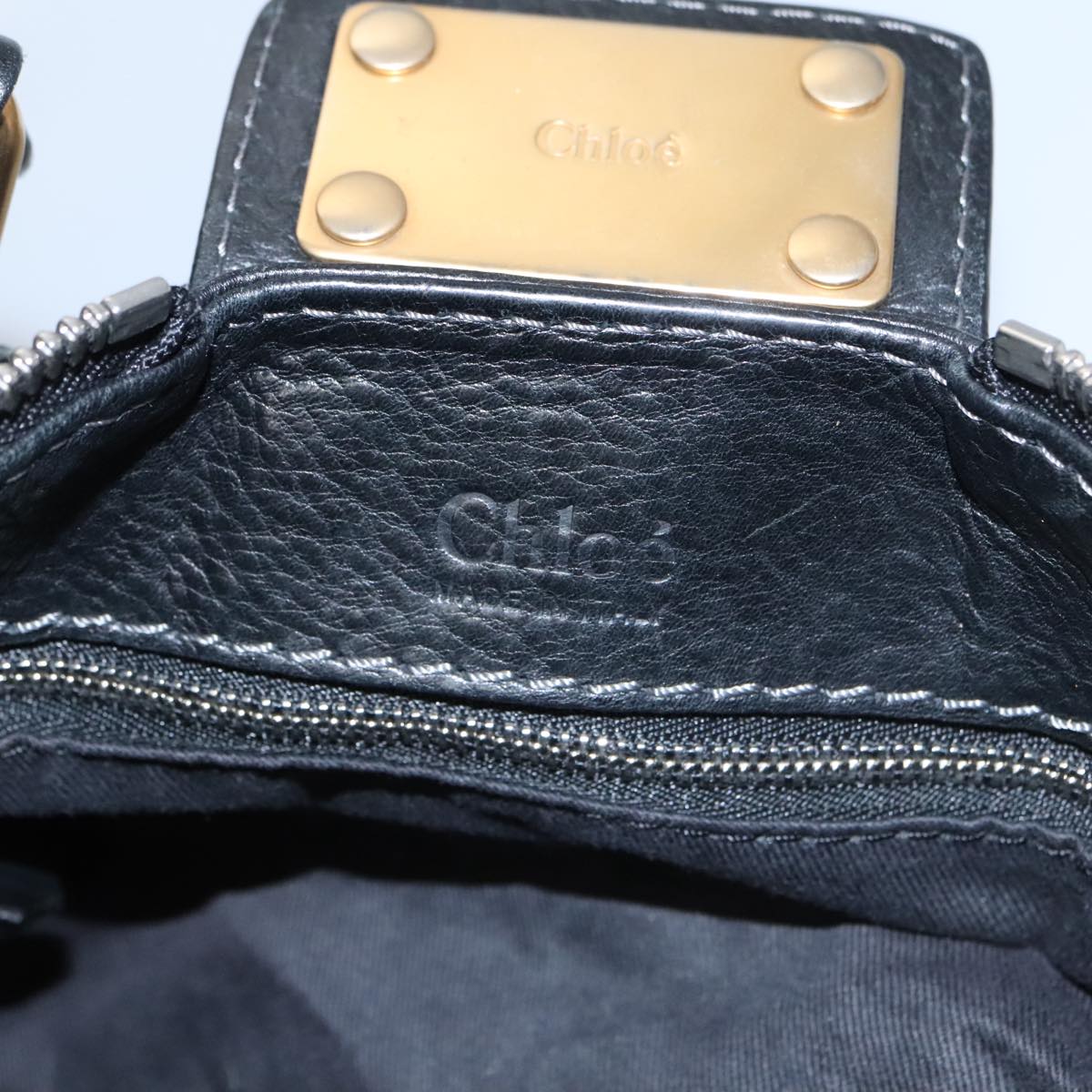 Chloe designer handbag leather closeup detail