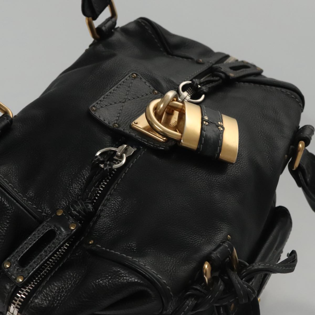 Chloe designer handbag leather closeup detail
