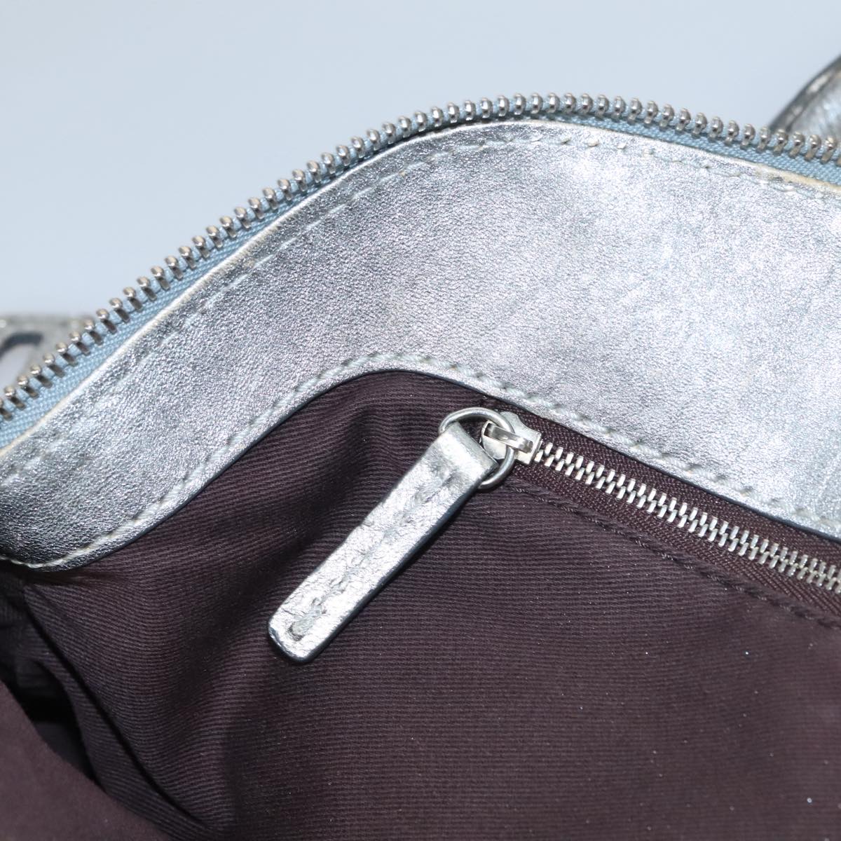 Side view of Chloe handbag Silver premium designer bag