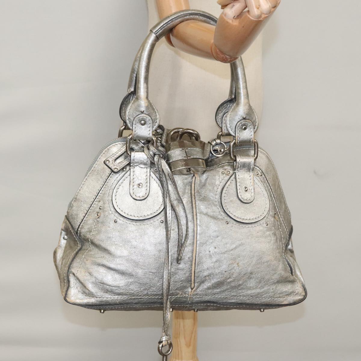 Chloe designer handbag leather closeup detail