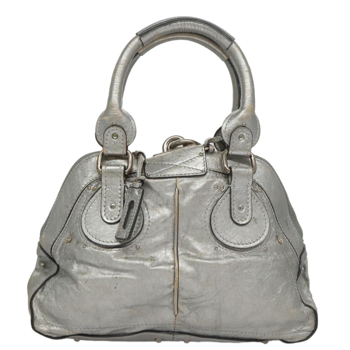 Chloe women's handbag Silver luxury designer leather