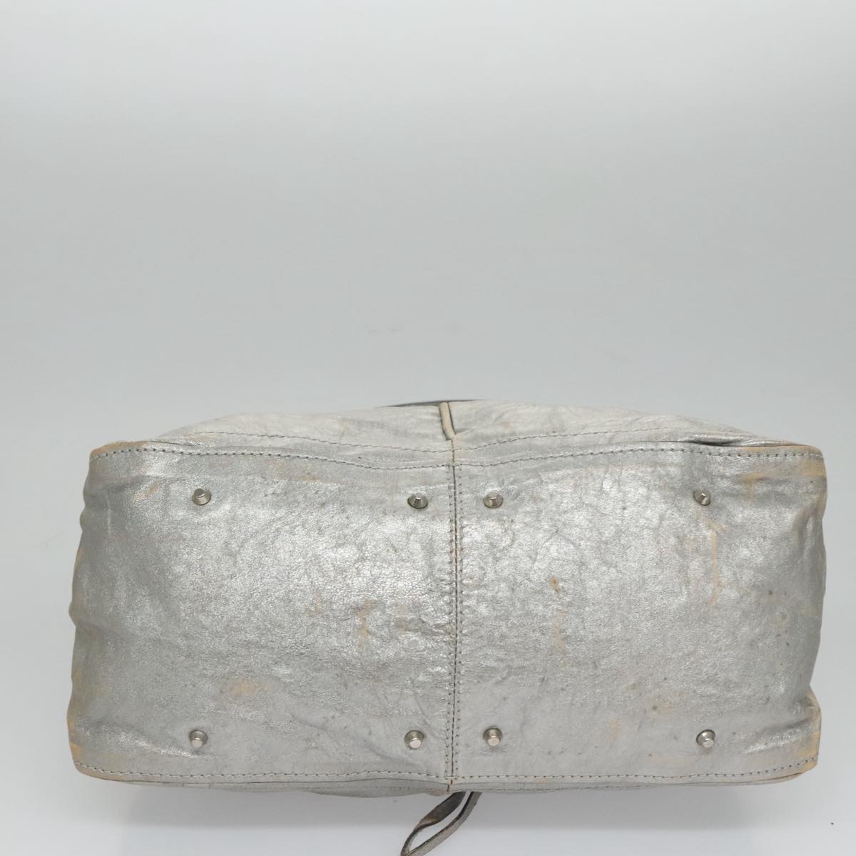 Side view of Chloe handbag Silver premium designer bag