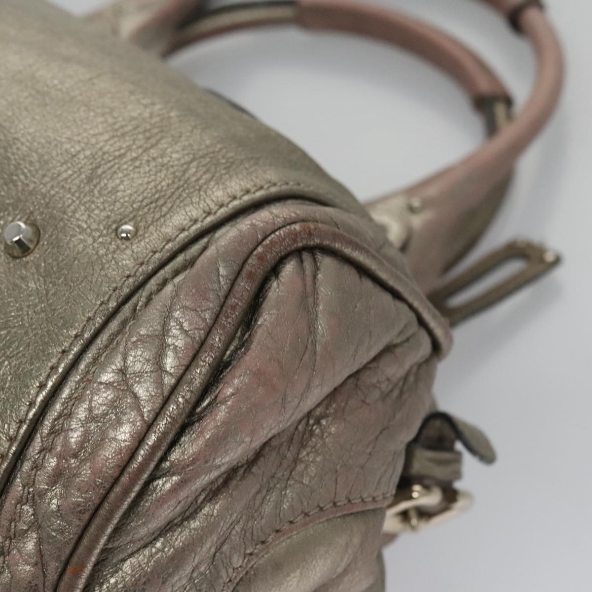 Chloe authentic luxury handbag Bronze leather craftsmanship