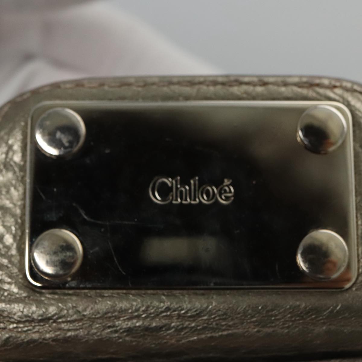 Side view of Chloe handbag Bronze premium designer bag