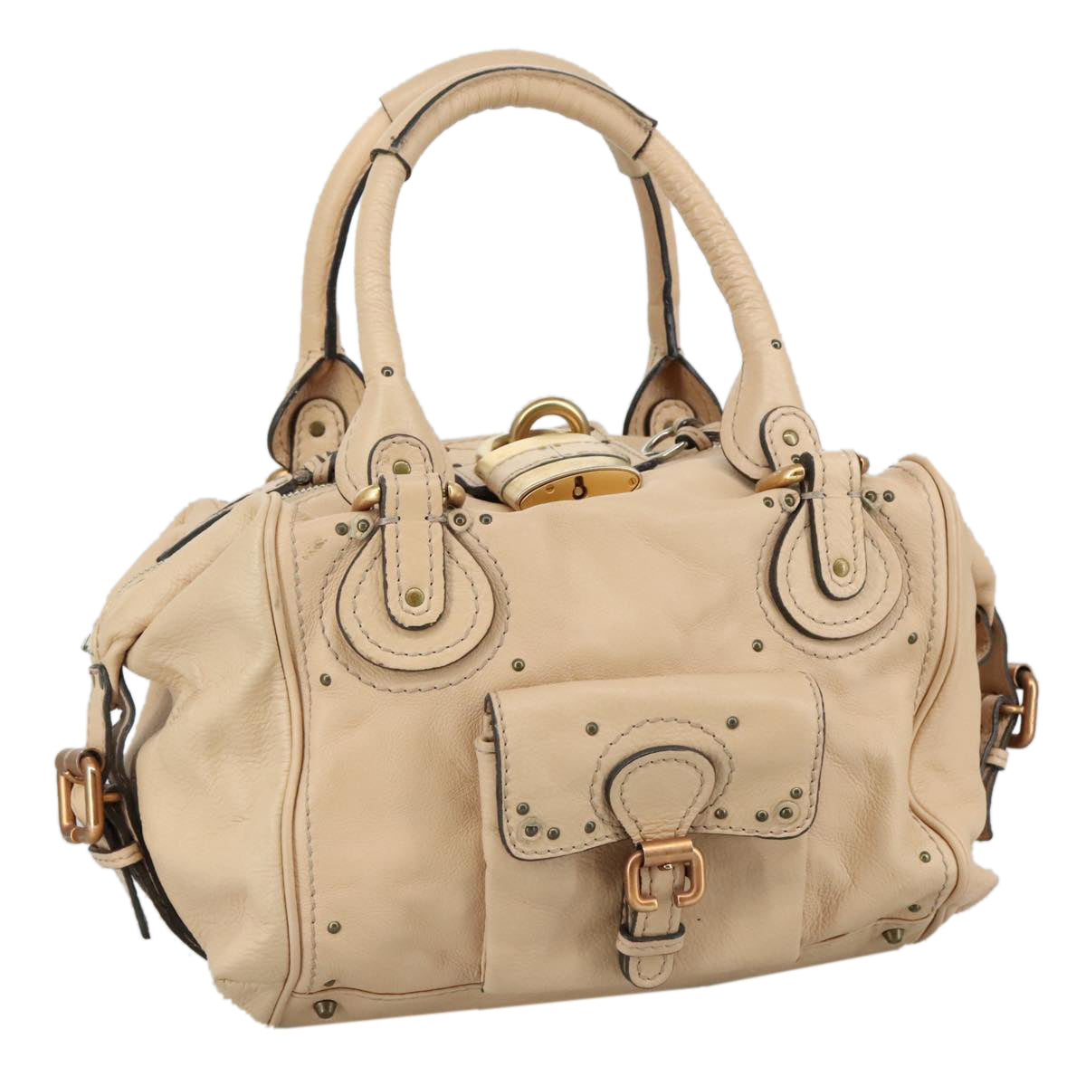 Chloe women's handbag Beige luxury designer leather