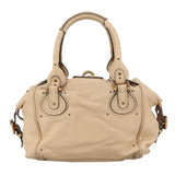 Side view of Chloe handbag Beige premium designer bag