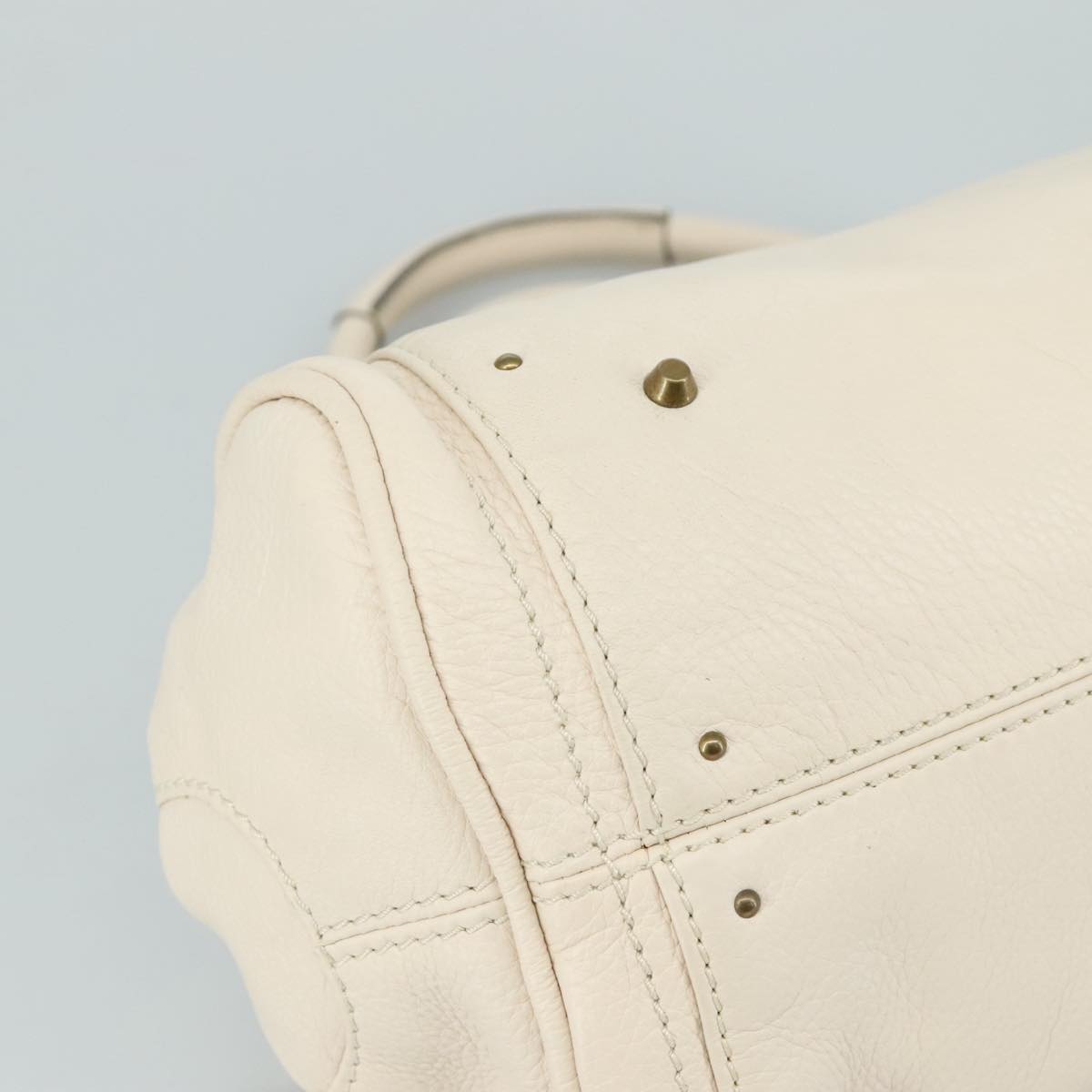 Side view of Chloe handbag White premium designer bag