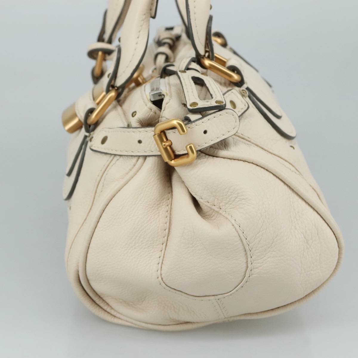 Side view of Chloe handbag White premium designer bag