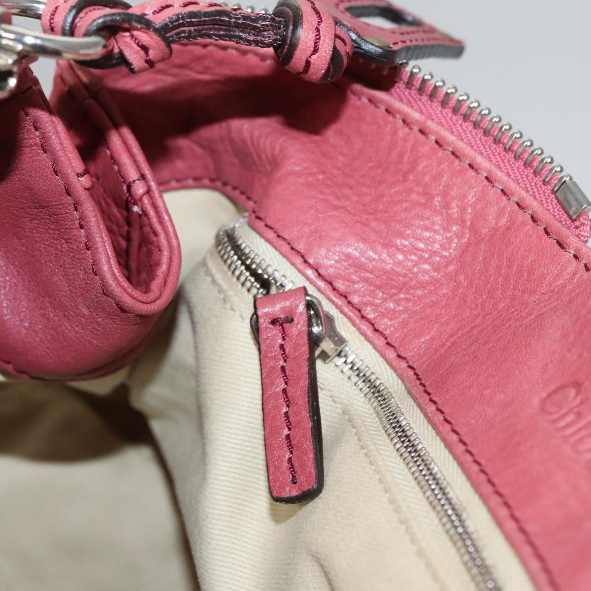 Side view of Chloe handbag Pink premium designer bag