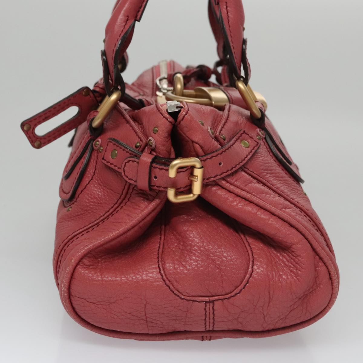 Chloe authentic luxury handbag Pink leather craftsmanship