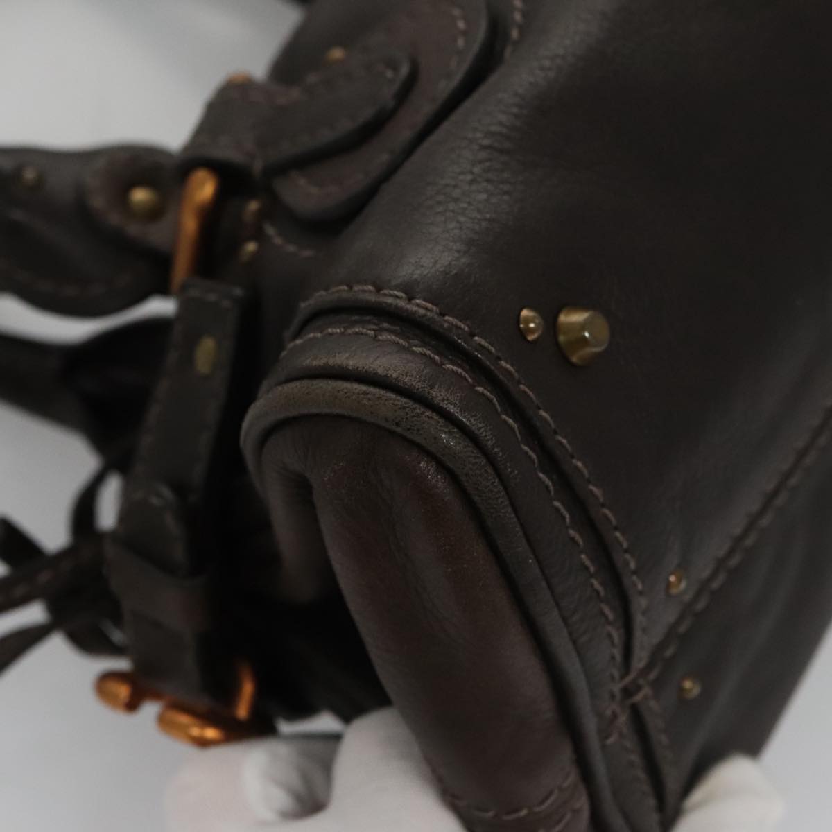 Opulex elegant leather Handbag side view