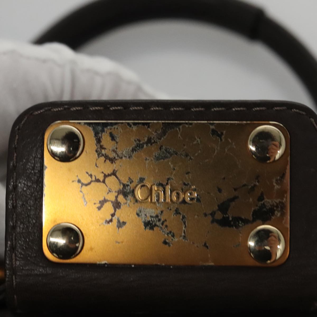 Opulex elegant leather Handbag top view