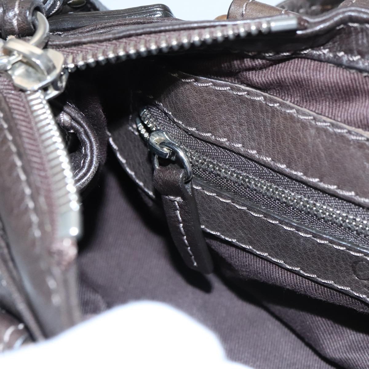 Opulex elegant leather Handbag top view