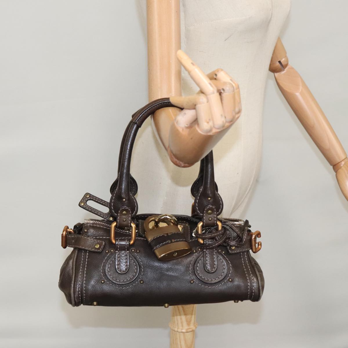 Opulex elegant leather Handbag top view