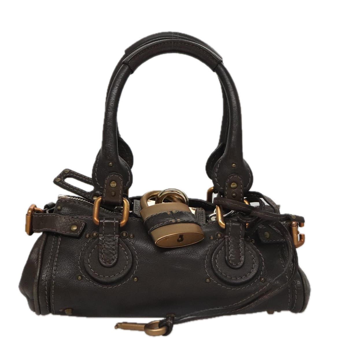 Side view of Chloe handbag Brown premium designer bag