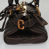 Side view of Chloe handbag Brown premium designer bag