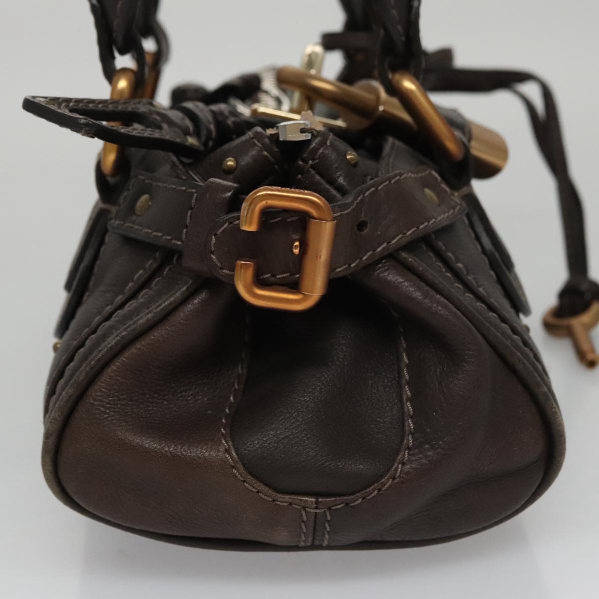 Opulex elegant leather Handbag top view