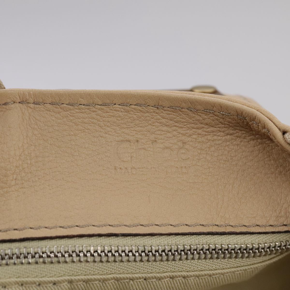 Chloe designer handbag leather closeup detail